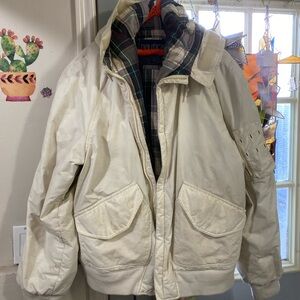 Nautica White Winter Coat with Relaxed Fit